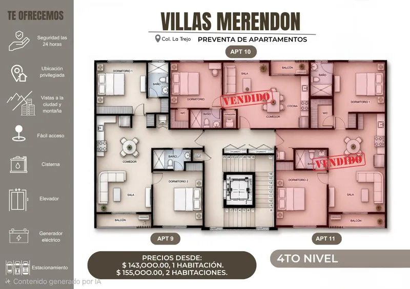 Foto 2 de Preventa de Apartamentos , Villas del Merendon, San Pedro Sula